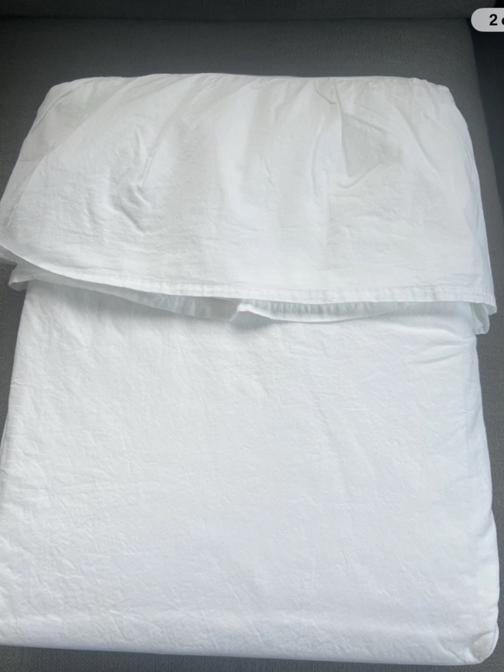 Inup home  Portugal King Sheet Set White Ruffled Raw Edge Cotton 4 pc